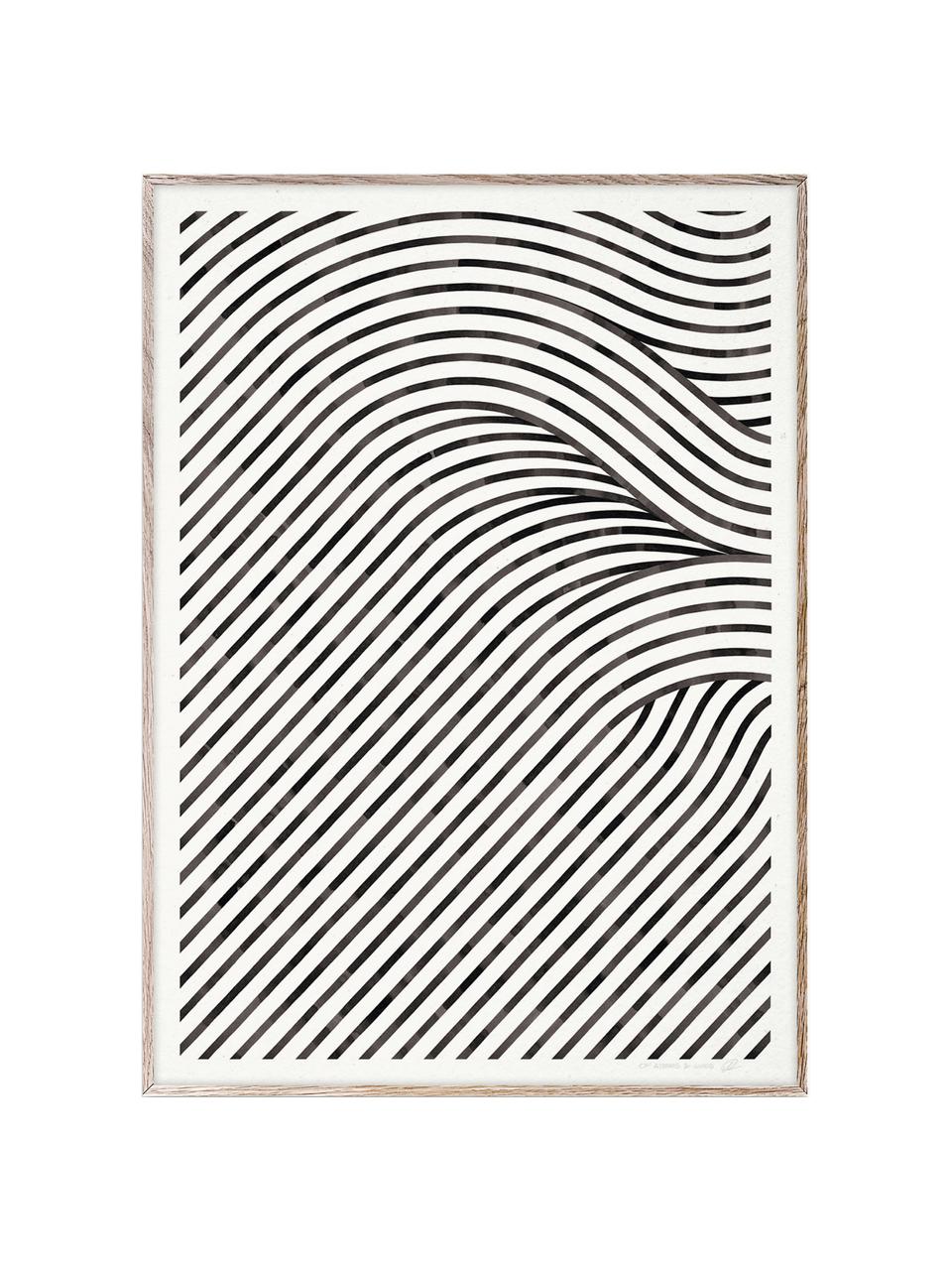 Poster Quantum Fields 02, 210 g mat Hahnemühle papier, digitale print met 10 UV-bestendige kleuren, Wit, zwart, B 30 x H 40 cm