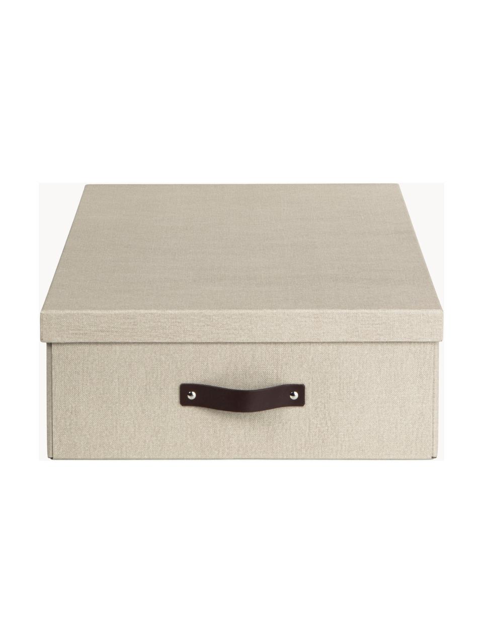 Úložná škatuľa Karolin, Svetlobéžová, tmavohnedá, Š 39 x H 56 cm
