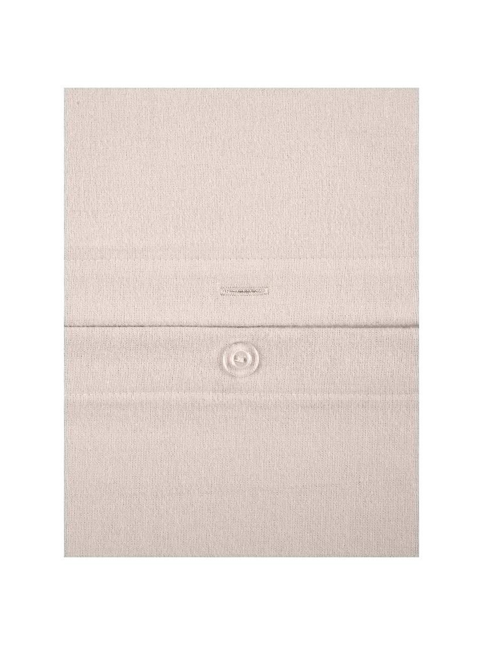 Béžová flanelová obliečka na vankúš Biba, 2 ks, Sivobéžová, Š 40 x D 80 cm