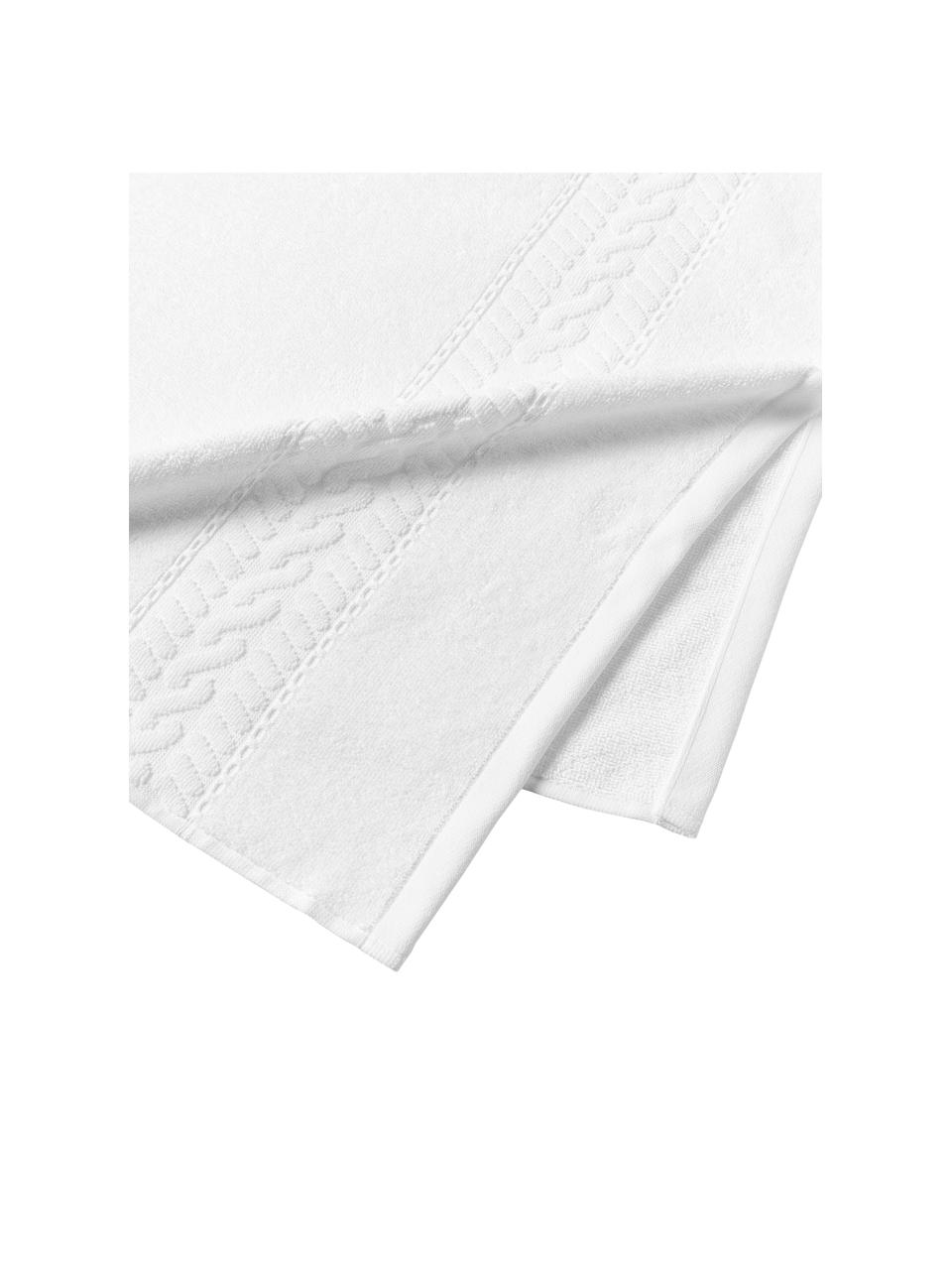 Handtuch Cordelia in verschiedenen Größen, 100 % Baumwolle, Weiß, Handtuch, B 50 x L 100 cm, 2 Stück