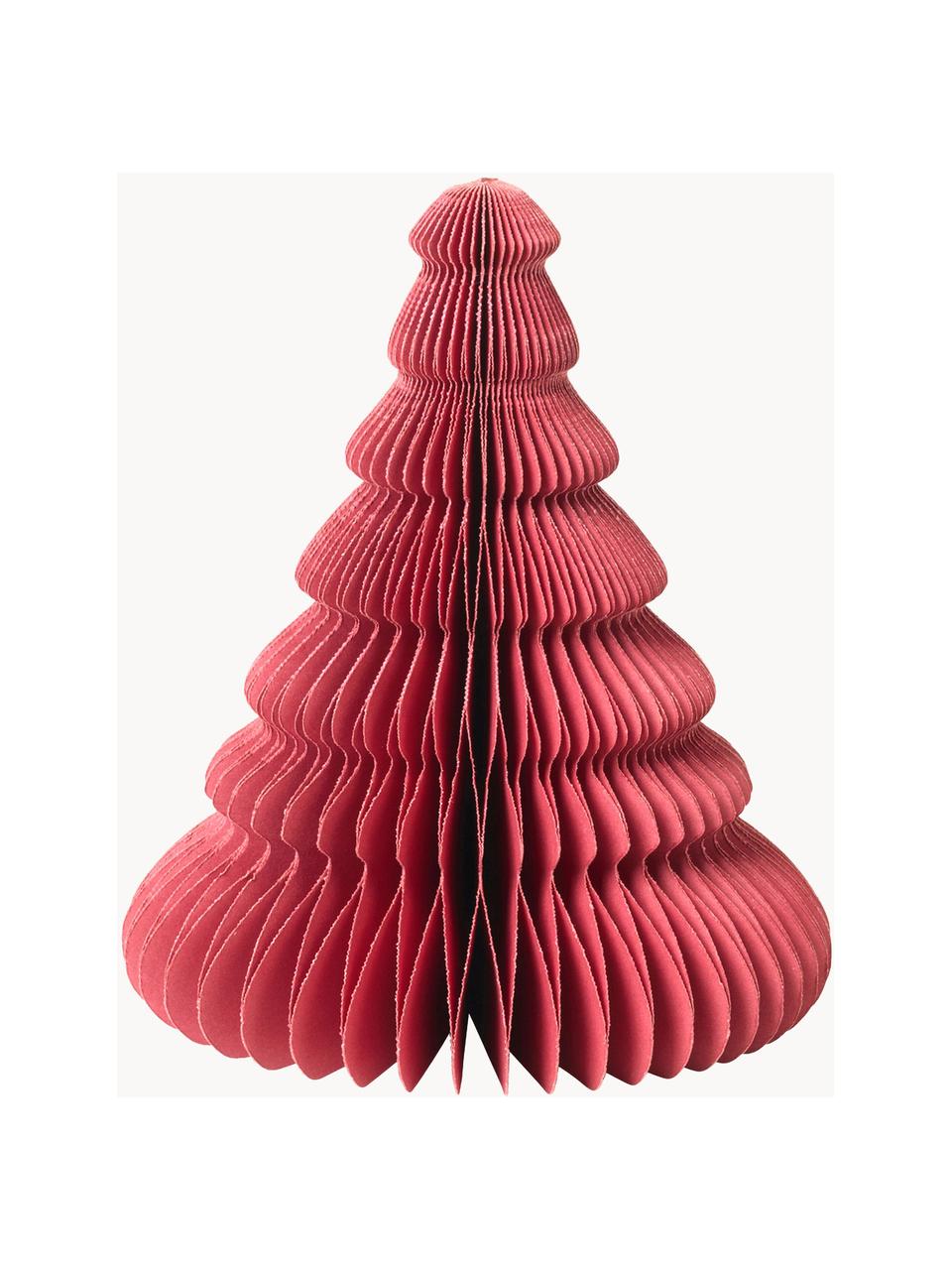 Sapin de Noël en papier Paper Pine, Carton, Rouge, Ø 13 x haut. 15 cm