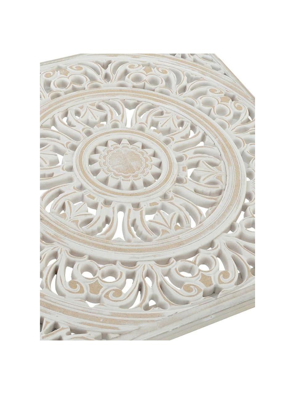 Mesa auxiliar Ethnic, Madera de pino
Tablero de fibras de desidad media (MDF), Blanco, An 45 x Al 26 cm