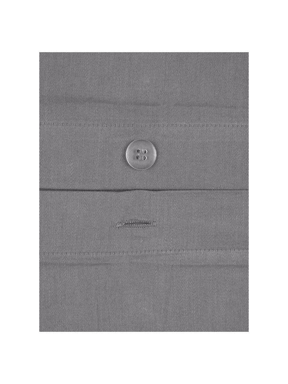 Povlak na polštář z bavlněného saténu Comfort, 2 ks, Tmavě šedá, Š 40 cm, D 80 cm