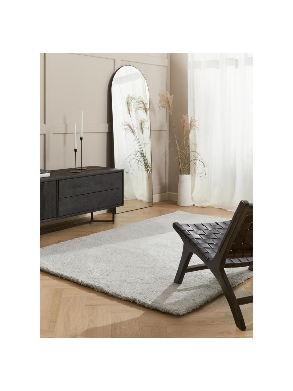 Flauschiger Hochflor-Teppich Leighton, Flor: Mikrofaser (100 % Polyest, Hellgrau, B 120 x L 180 cm (Grösse S)