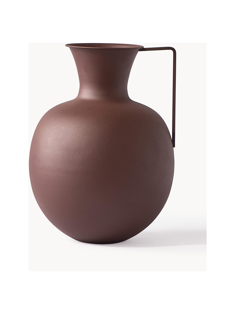 Ručne vyrobené dizajnové vázy Roman, 3 ks, Železo, práškový náter, Hrdzavá červená, béžová, hnedá, Súprava s rôznymi veľkosťami