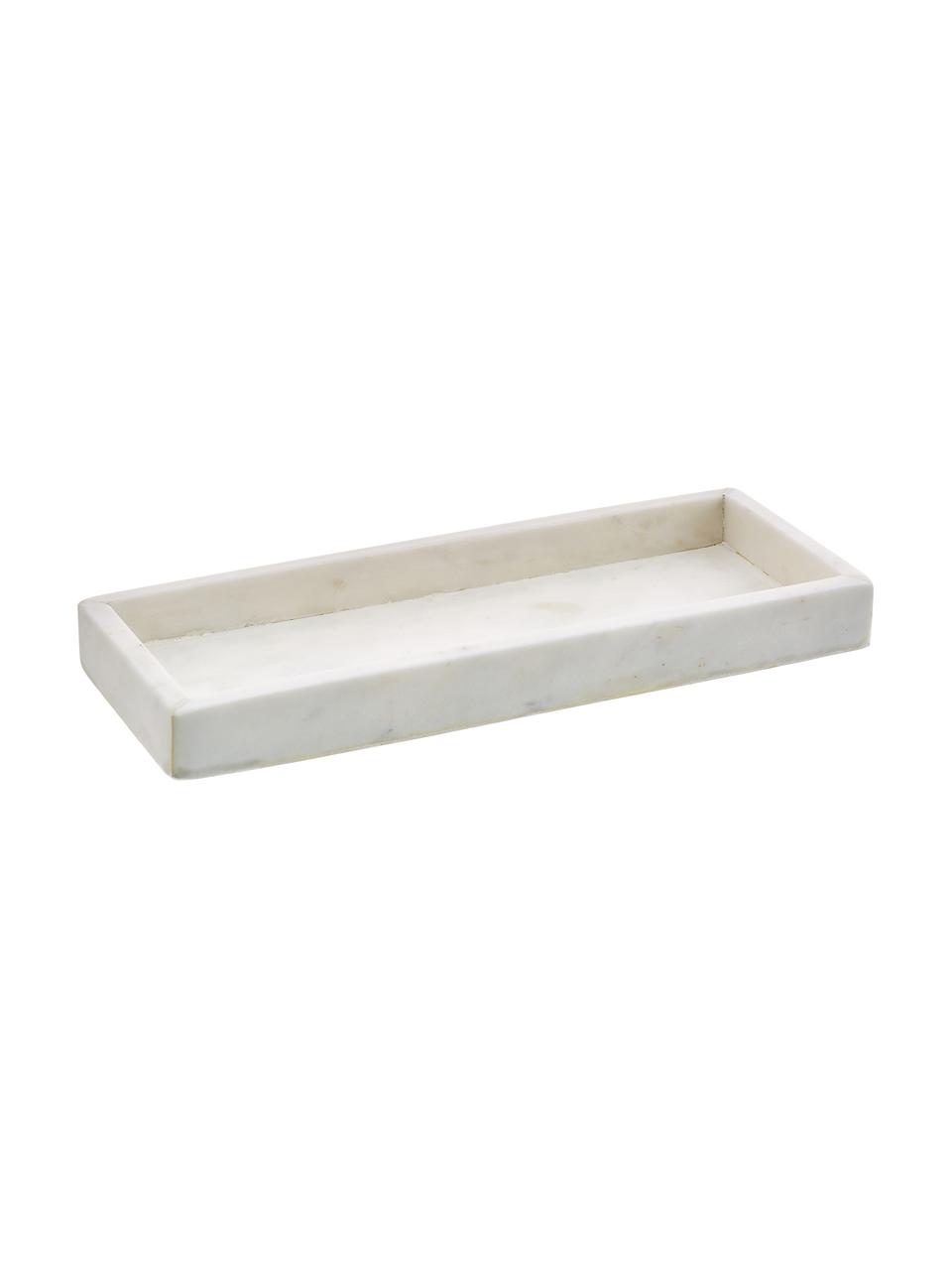 Marmor-Tablett Yala, Marmor, Weiß, B 30 x H 2 cm