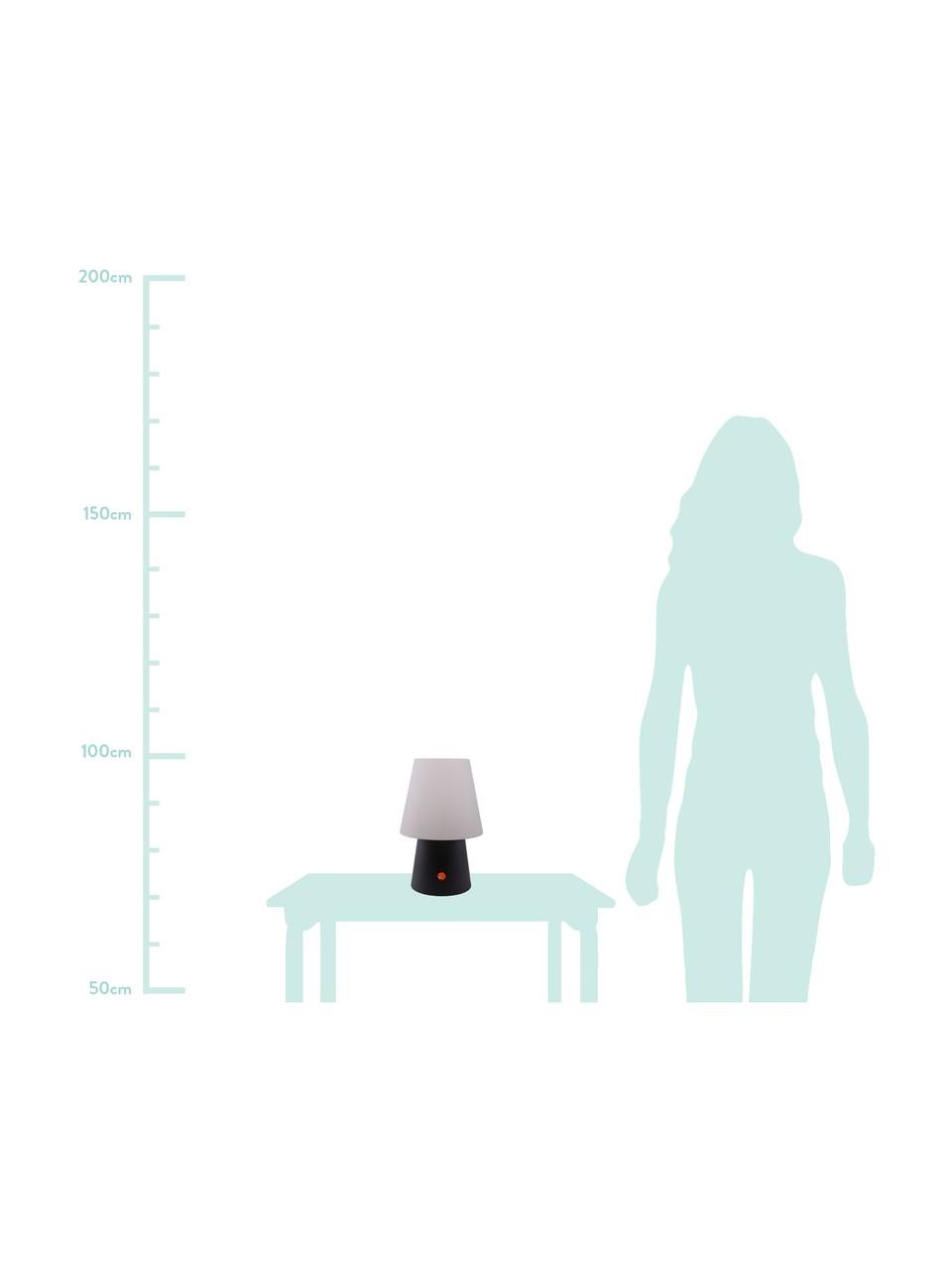 Lampada da tavolo da esterno portatile No. 1, Materiale sintetico (polietilene), Bianco, antracite, Ø 18 x Alt. 29 cm