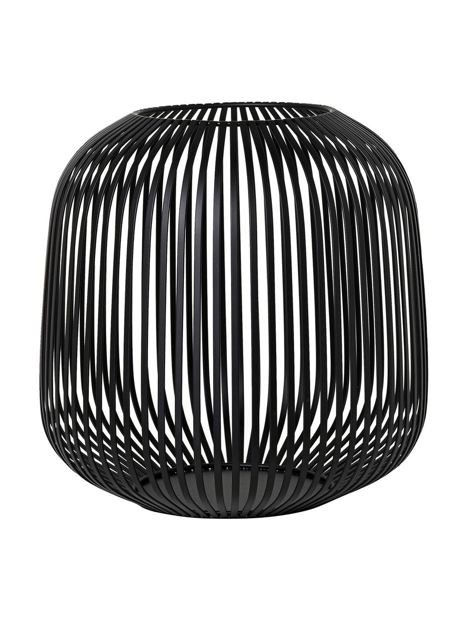 Farolillo Lito, Metal recubierto, Negro, Ø 28 x Al 27 cm
