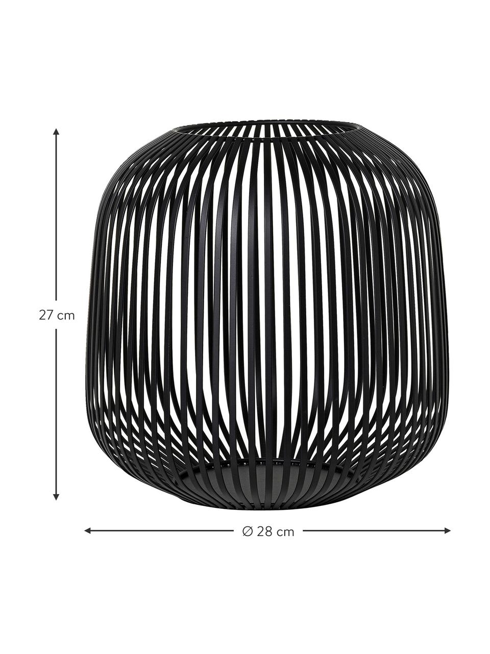 Lanterna Lito, Metallo rivestito, Nero, Ø 28 x Alt. 27 cm