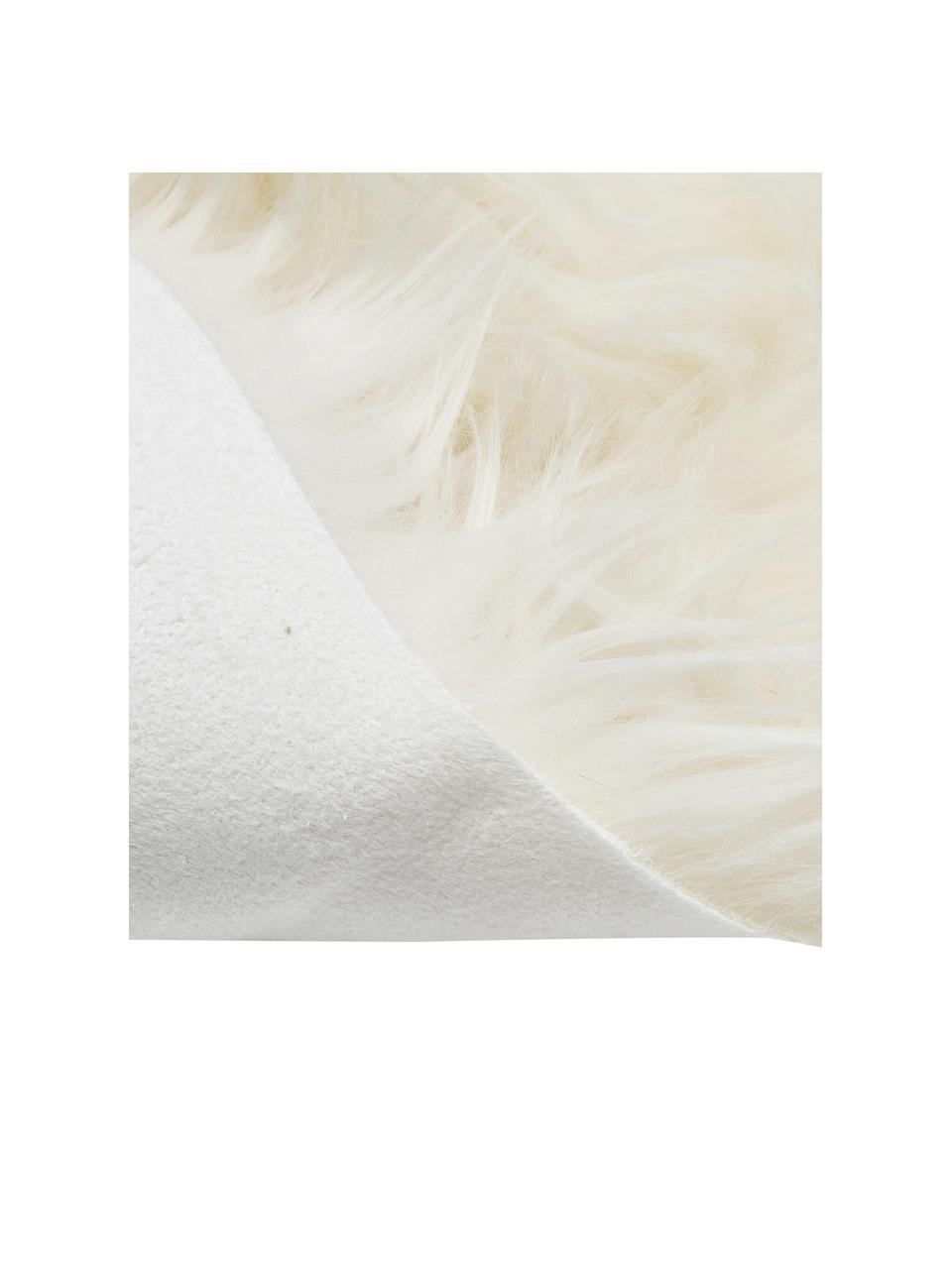 Imitatie schapenvacht Vancouver, glad, Bovenzijde: 80% acryl, 20% polyester, Onderzijde: glad polyester, Wit, B 60 x L 100 cm