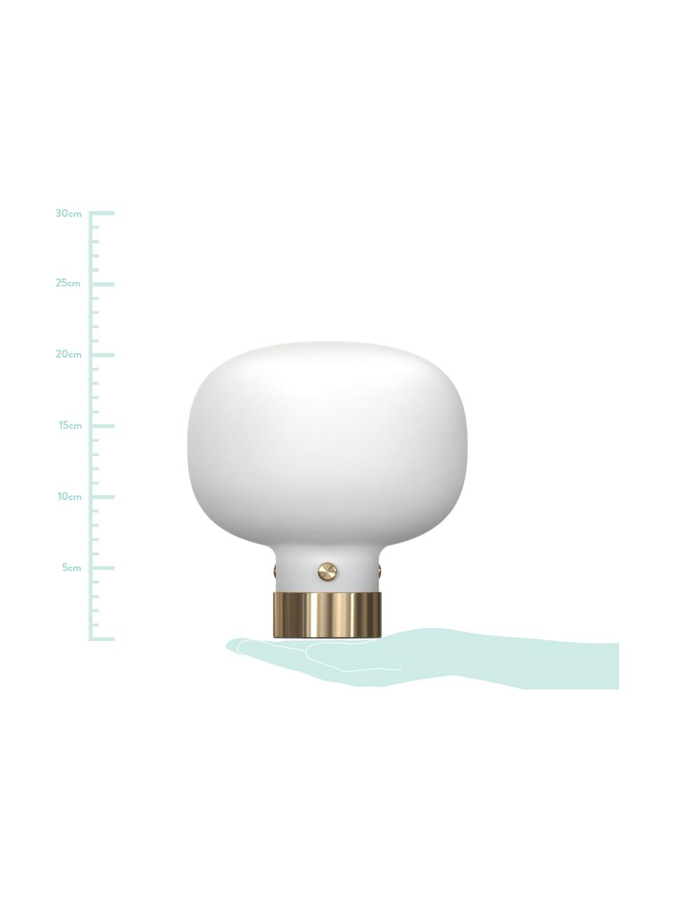 Lampe à poser Raito, Blanc opalescent, couleur laitonnée