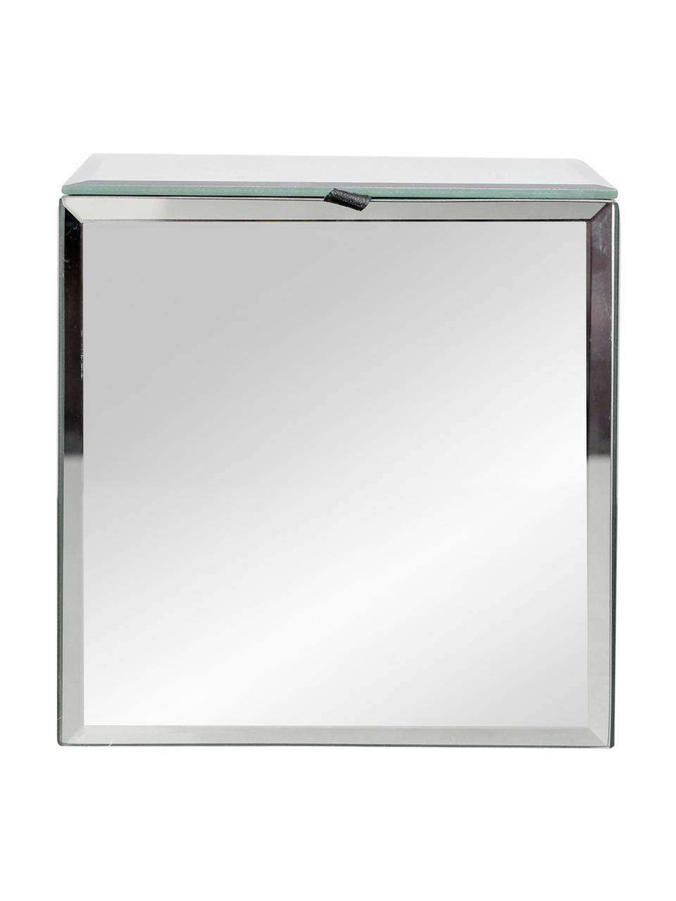 Boîte à bijoux en verre miroir Evie, Verre miroir, Verre miroir, larg. 15 x haut. 15 cm