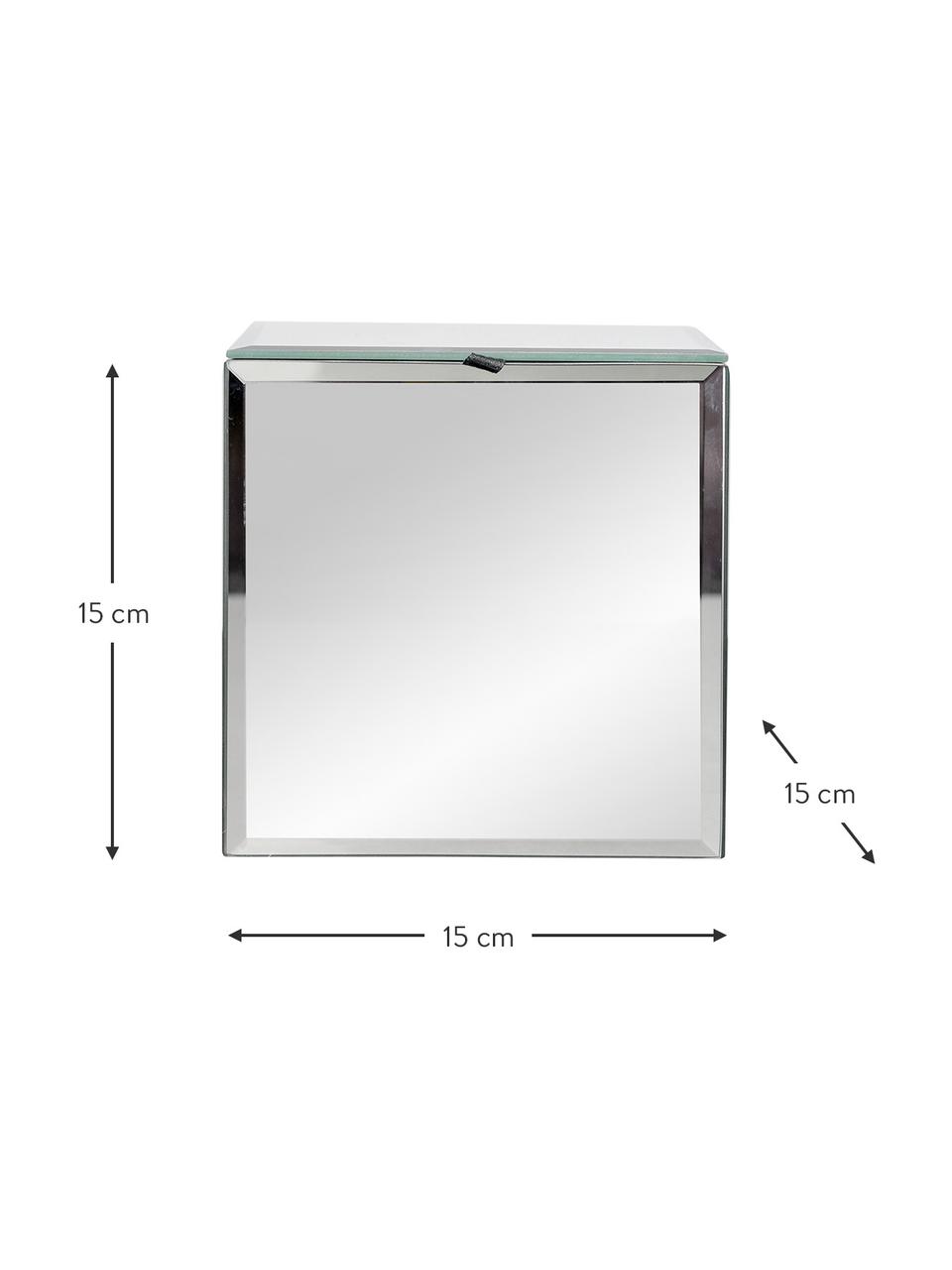 Zrcadlová šperkovnice Evie, Zrcadlové sklo, Zrcadlové sklo, Š 15 cm, V 15 cm