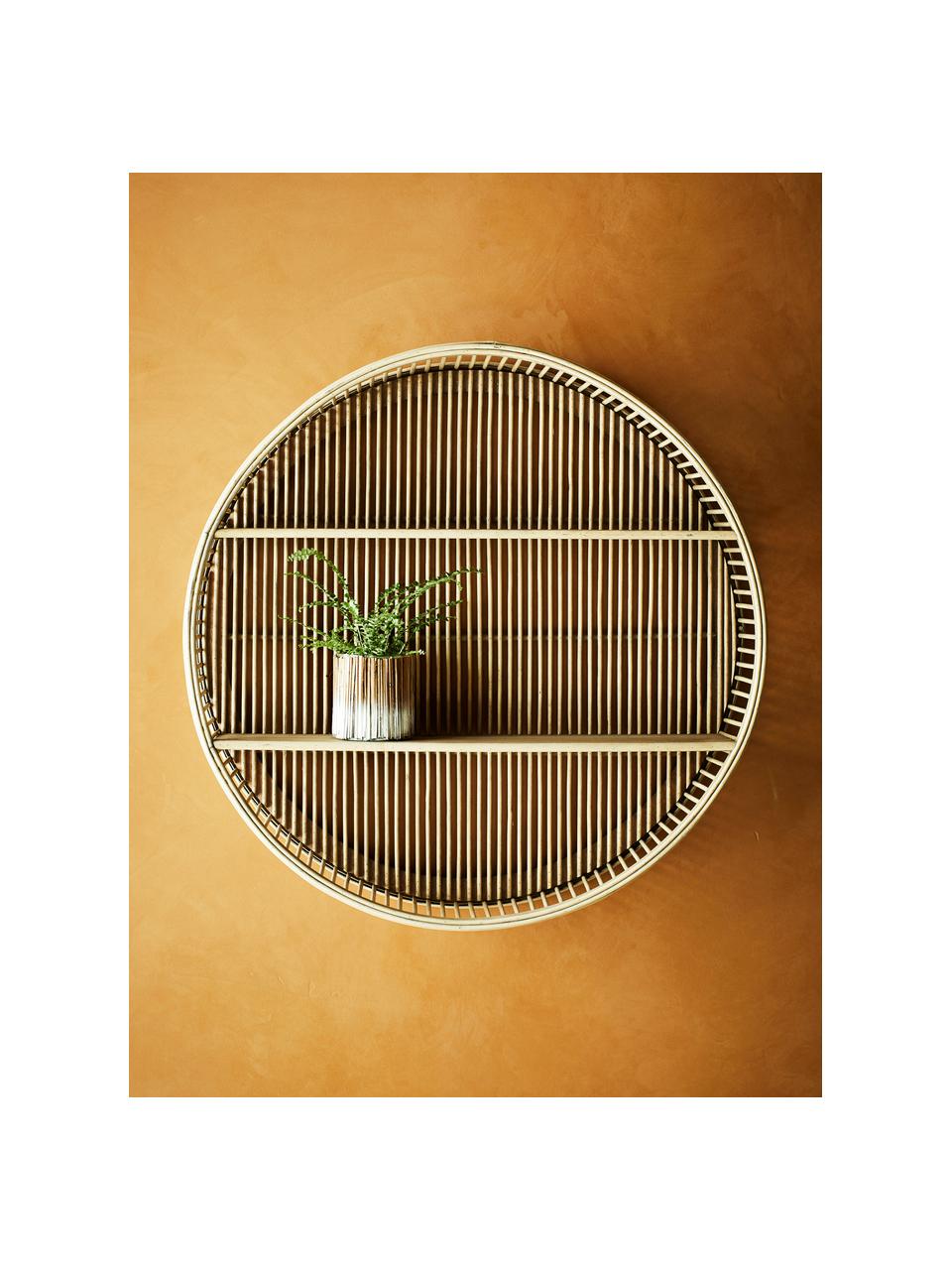 Kulatý bambusový nástěnný regál Bentra, Bambus, Ø 60 cm, H 12 cm