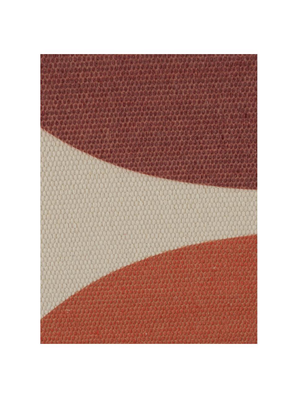 Wandobjectenset Alvina, 2-delig, Stof, Beige, rood, 60 x 92 cm