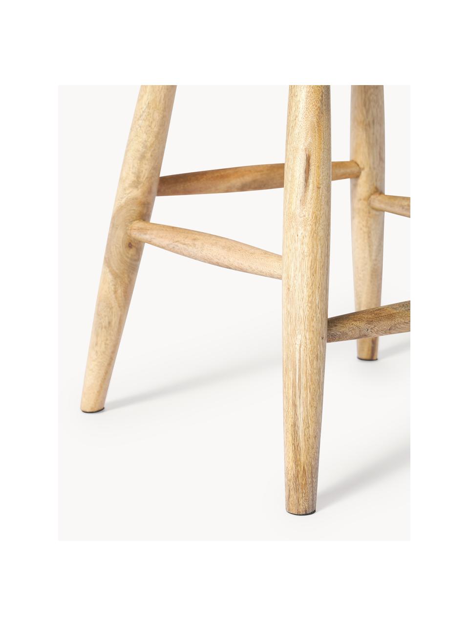 Hocker Nino aus Mangoholz, Massives Mangoholz, lackiert, Mangoholz, B 40 x H 55 cm