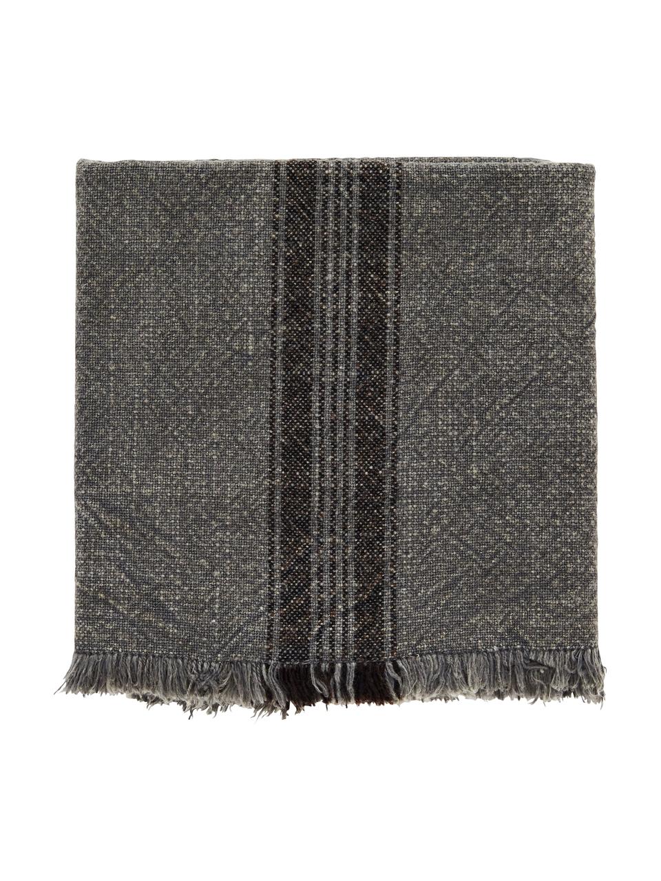 Pruhovaná bavlněná utěrka Ripo, 2 ks, 100 % bavlna, Tmavě šedá, melírovaná, černá, Š 50 cm, D 70 cm