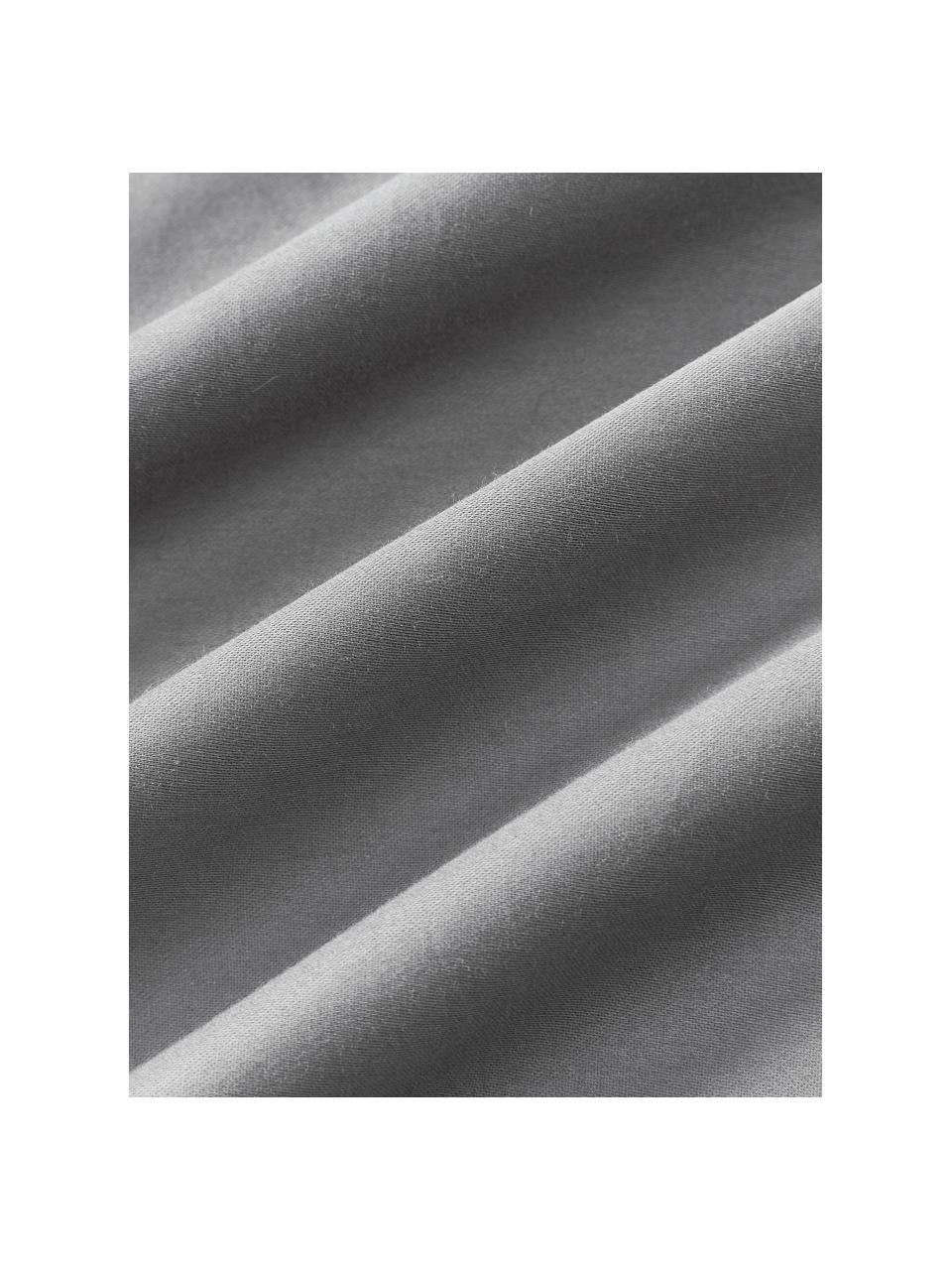 Katoensatijnen dekbedovertrek Comfort, Weeftechniek: satijn Draaddichtheid 250, Donkergrijs, B 200 x L 200 cm