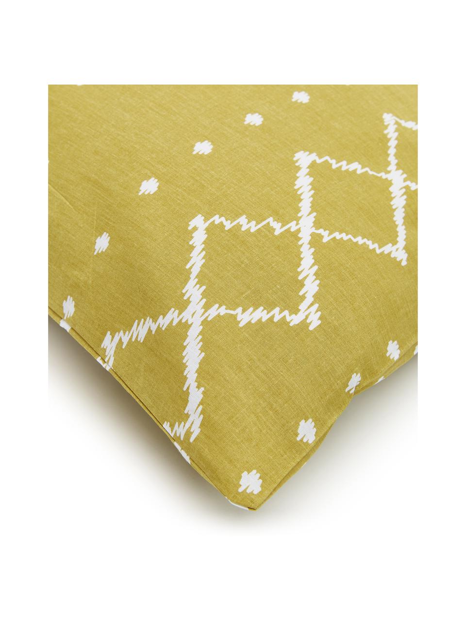 Bavlněný povlak na polštář v boho stylu Kamila, 2 ks, Žlutá