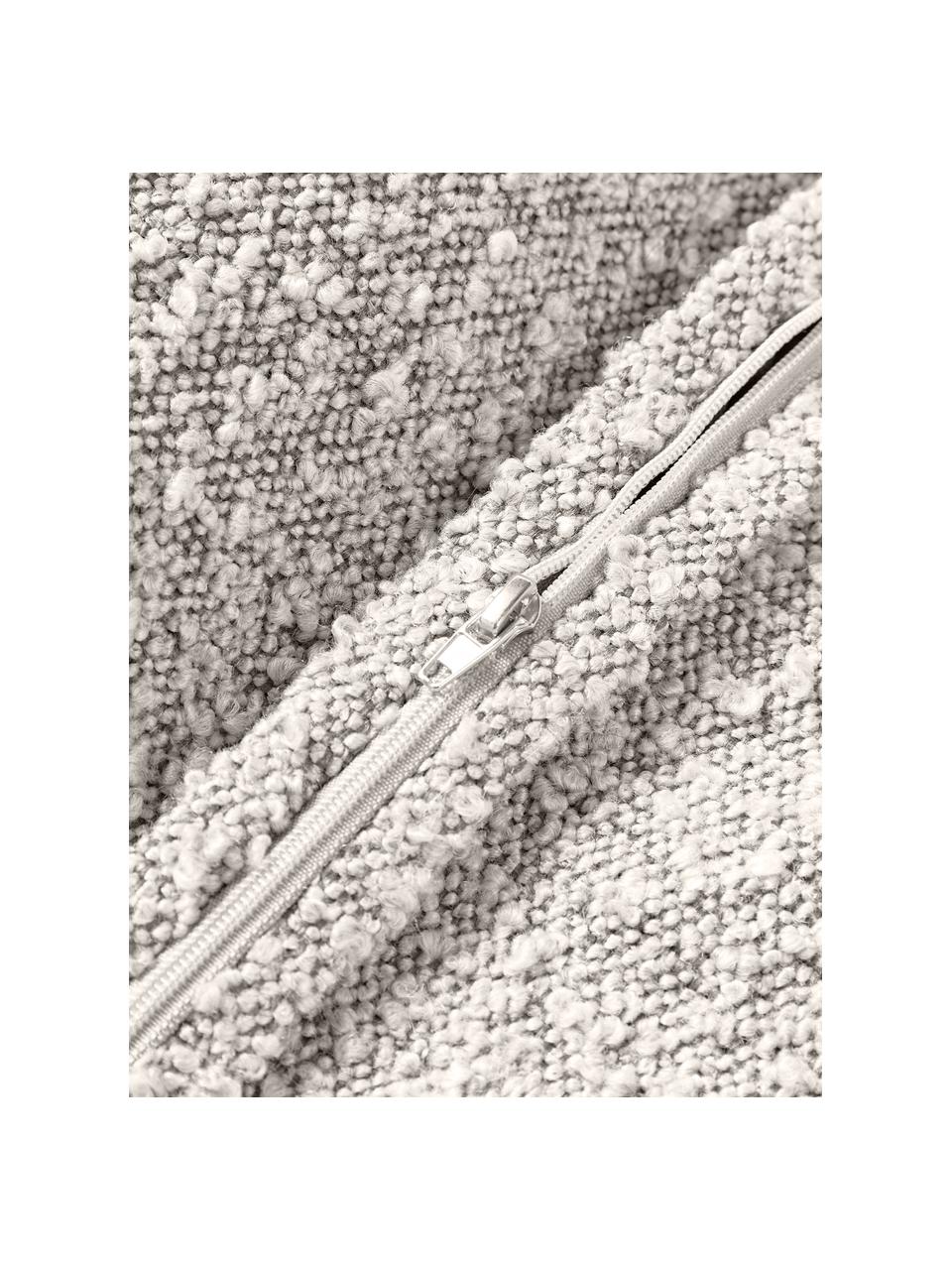 Coussin canapé en tissu bouclé Lennon, Bouclé blanc cassé, larg. 50 x long. 80 cm