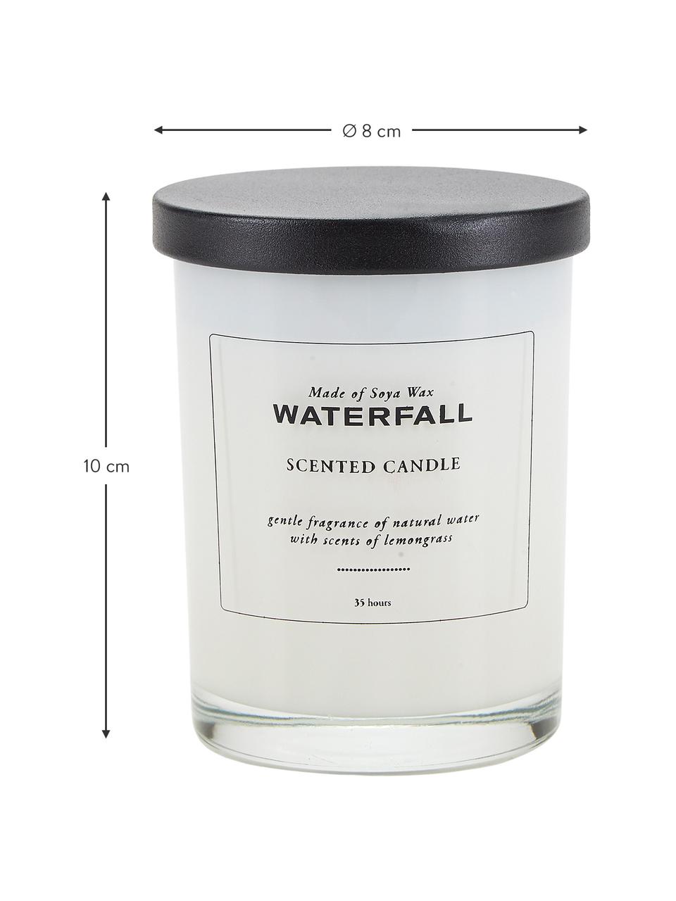 Candela profumata Waterfall (acqua naturale, citronella), Contenitore: vetro Coperchio, Acqua naturale, citronella, Ø 8 x Alt. 10 cm