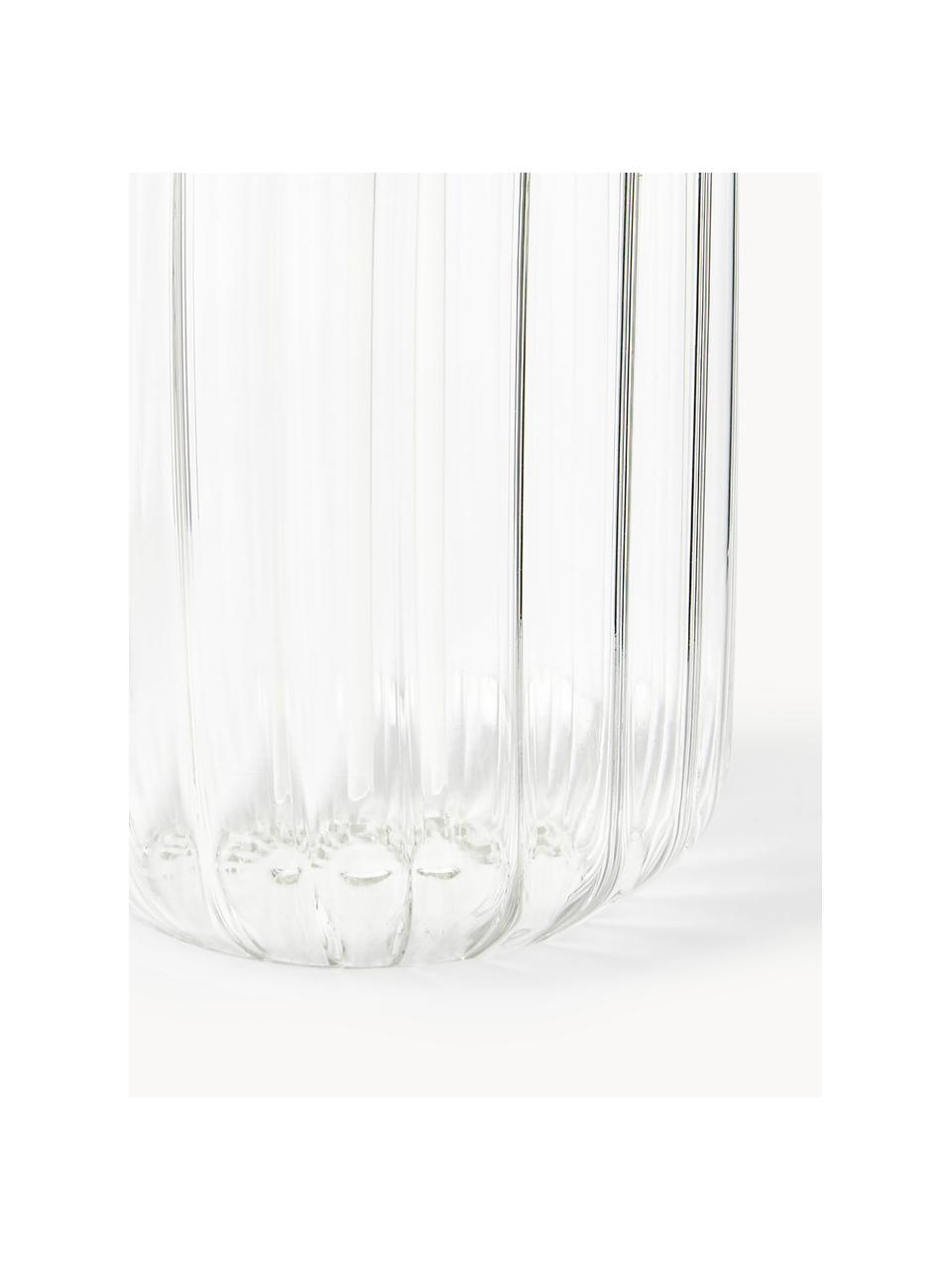 Set di 2 accessori da bagno in vetro soffiato Nicole, Testa della pompa: plastica, Trasparente, Set in varie misure