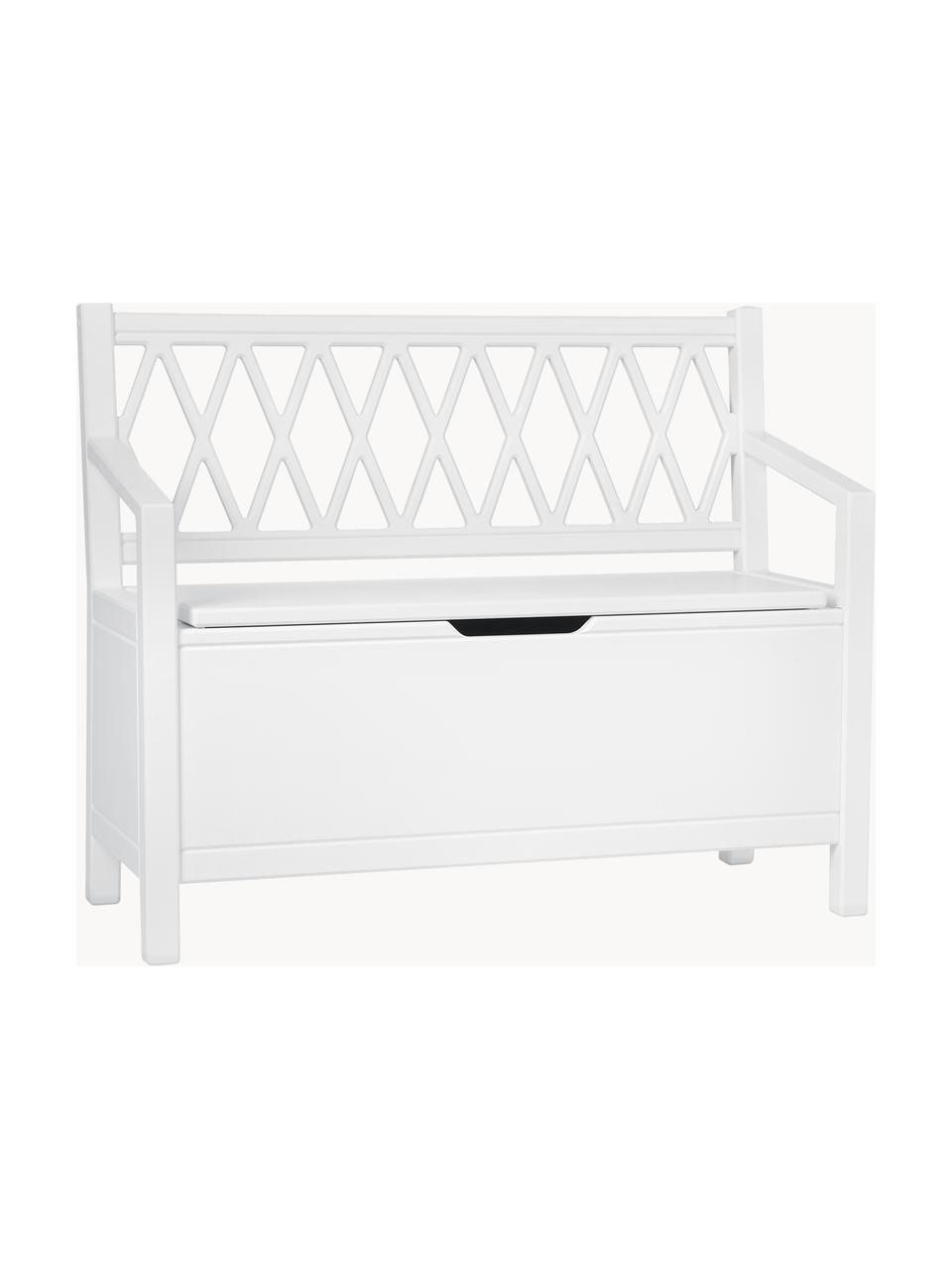 Banc pour enfant avec rangement Harlequin, Bois de bouleau, MDF, peinture sans COV

Ce produit est fabriqué à partir de bois certifié FSC® issu d'une exploitation durable, Bouleau blanc laqué, larg. 70 x haut. 58 cm