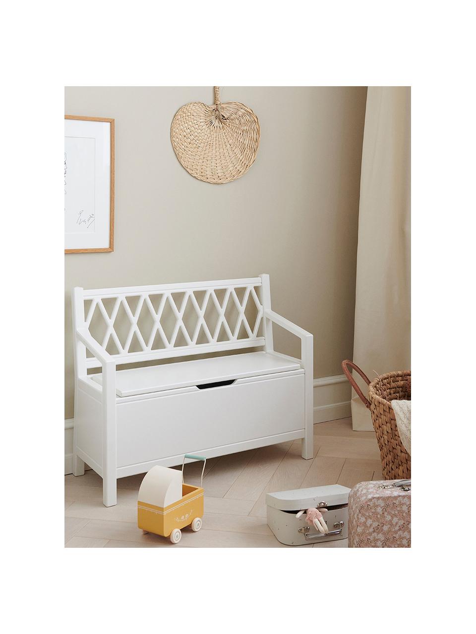 Banc pour enfant avec rangement Harlequin, Bois de bouleau, MDF, peinture sans COV

Ce produit est fabriqué à partir de bois certifié FSC® issu d'une exploitation durable, Bouleau blanc laqué, larg. 70 x haut. 58 cm