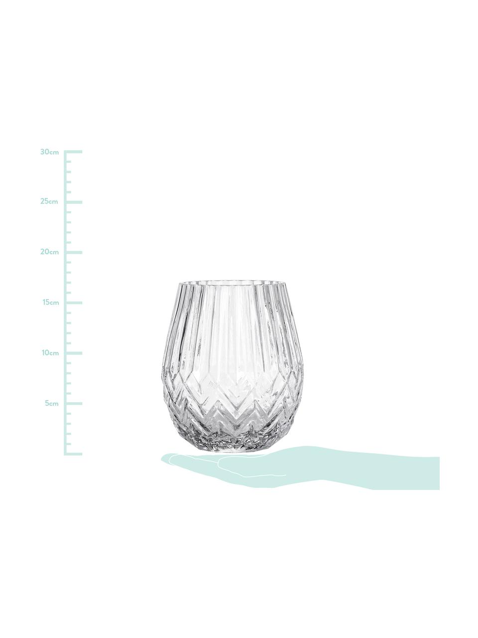 Vase en verre Luna, Transparent