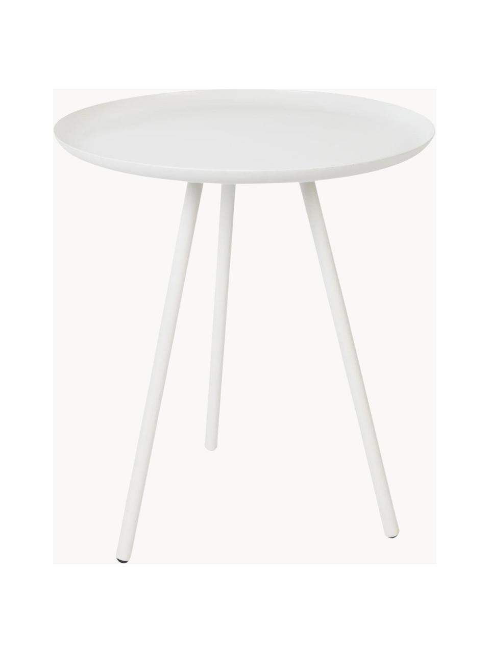 Odkládací stolek Frost, Kov s práškovým nástřikem, Bílá, Ø 39 cm, V 45 cm