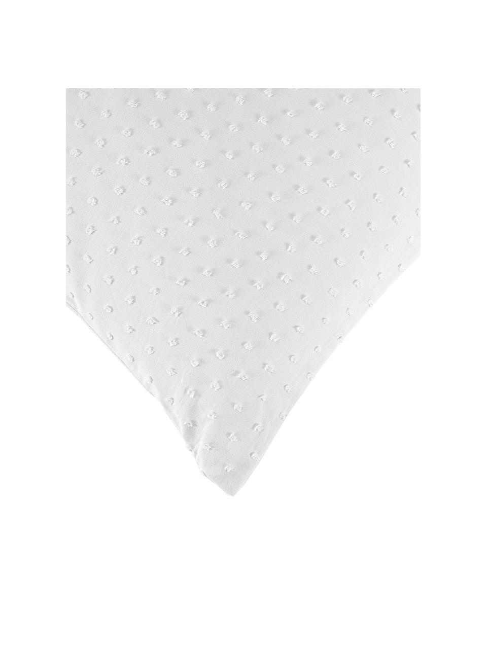Plumetti kussenhoezen Aloide in wit, 2 stuks, Weeftechniek: plumetti Draadtelling 160, Wit, B 60 x L 70 cm