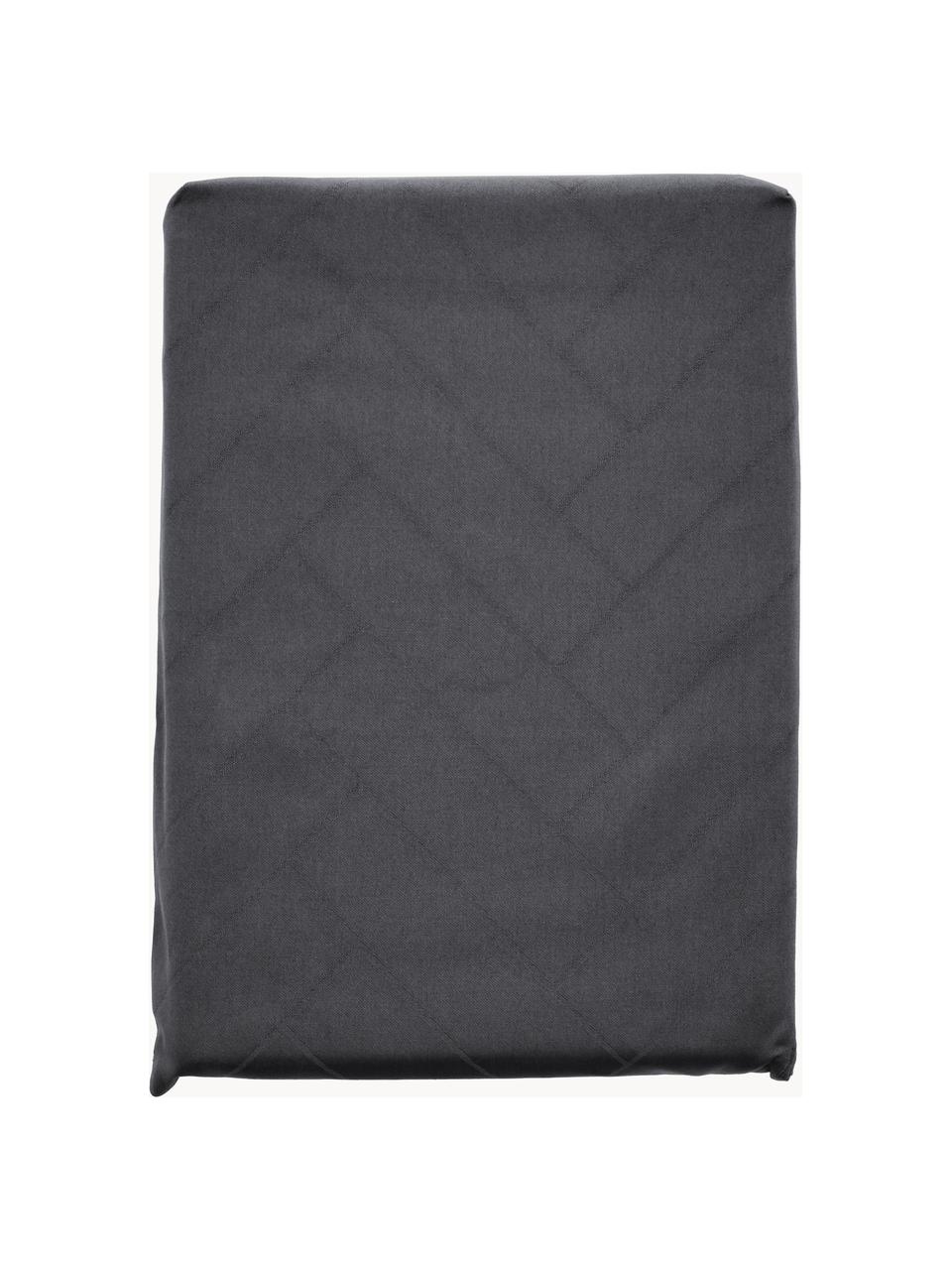 Nappe en coton Tiles, tailles variées, 100 % coton, Anthracite, 6-8 personnes (long. 270 x larg. 140 cm)