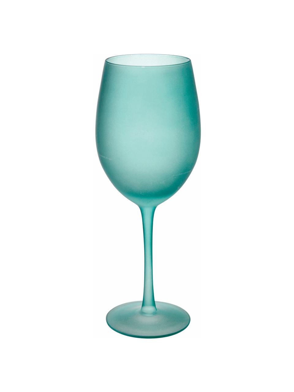 Wijnglazenset Happy Hour, 6-delig, Glas, Blauwtinten, Ø 9 x H 24 cm