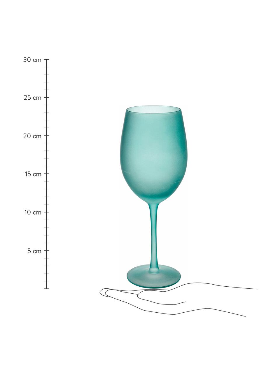 Weingläser Happy Hour, 6er Set, Glas, Blautöne, Ø 9 x H 24 cm