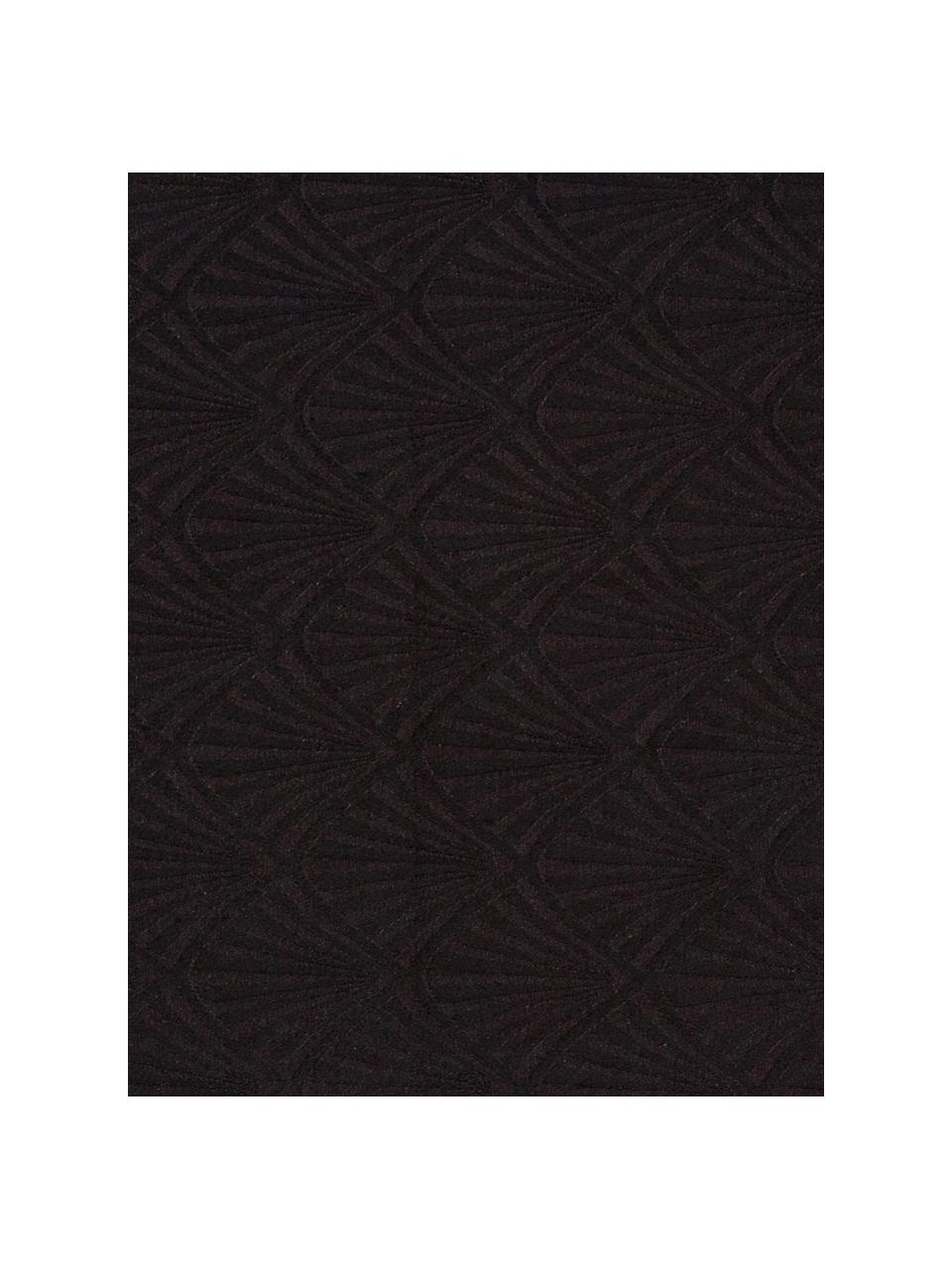 Torchon jacquard noir Celine, Noir