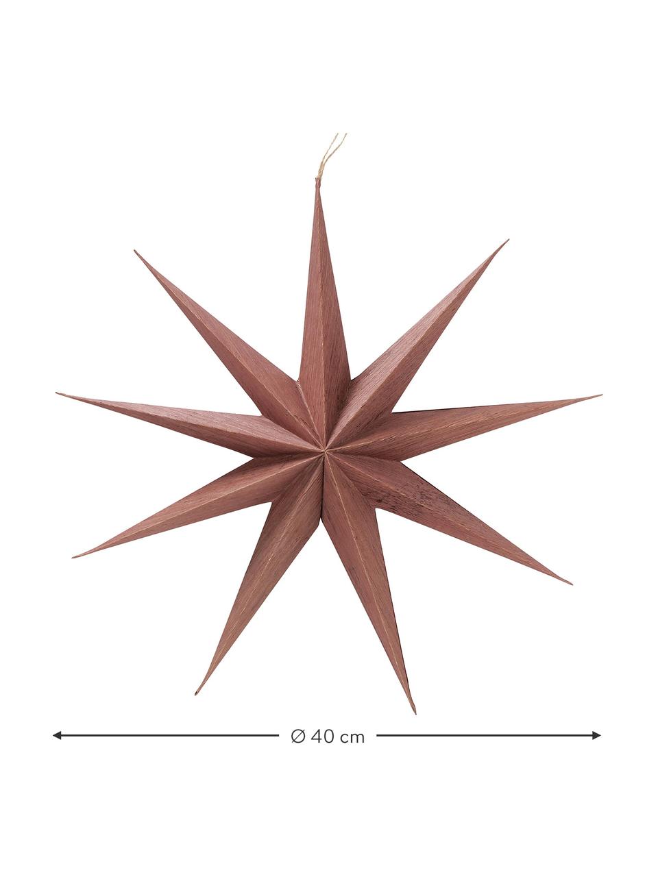 Ręcznie wykonana gwiazda dekoracyjna Kassia, Papier pochodzący z recyklingu, Brązowy, Ø 40 cm