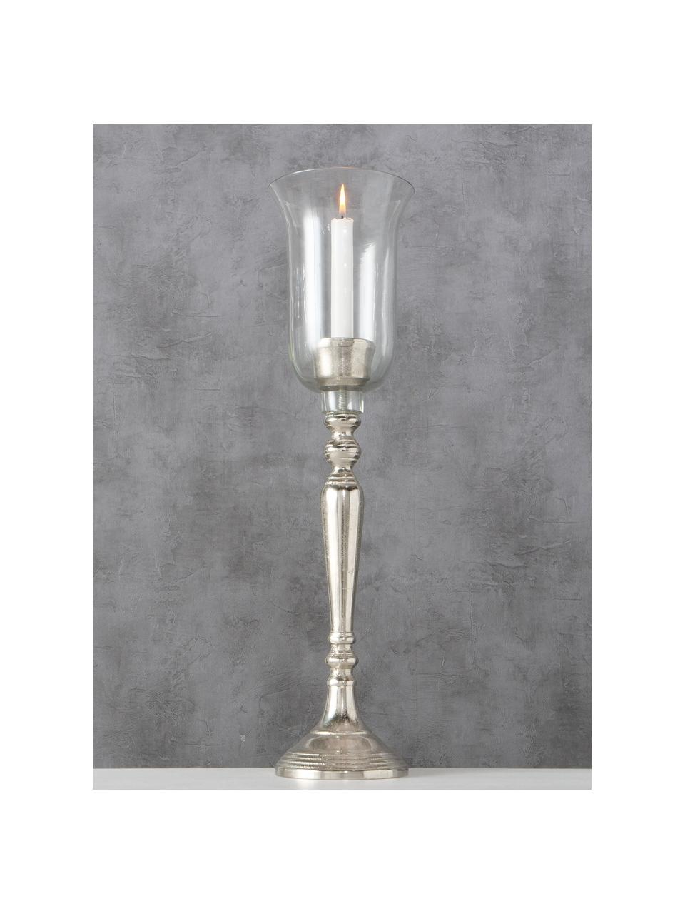 Candelabro Vendi, Aluminio, vidrio, Aluminio, transparente, Ø 15 x Al 61 cm