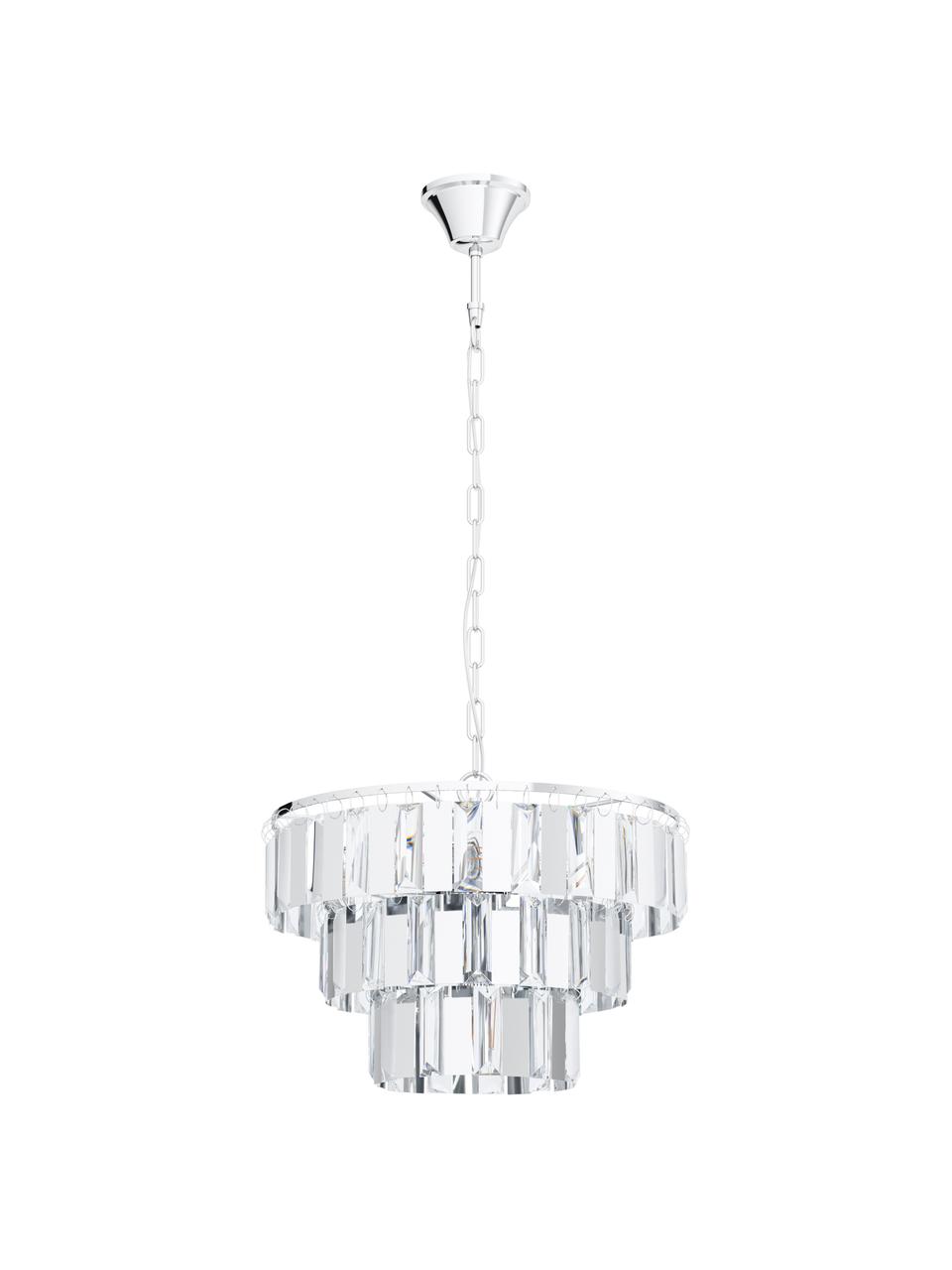 Lustre cristal Erseka, Transparent, chrome