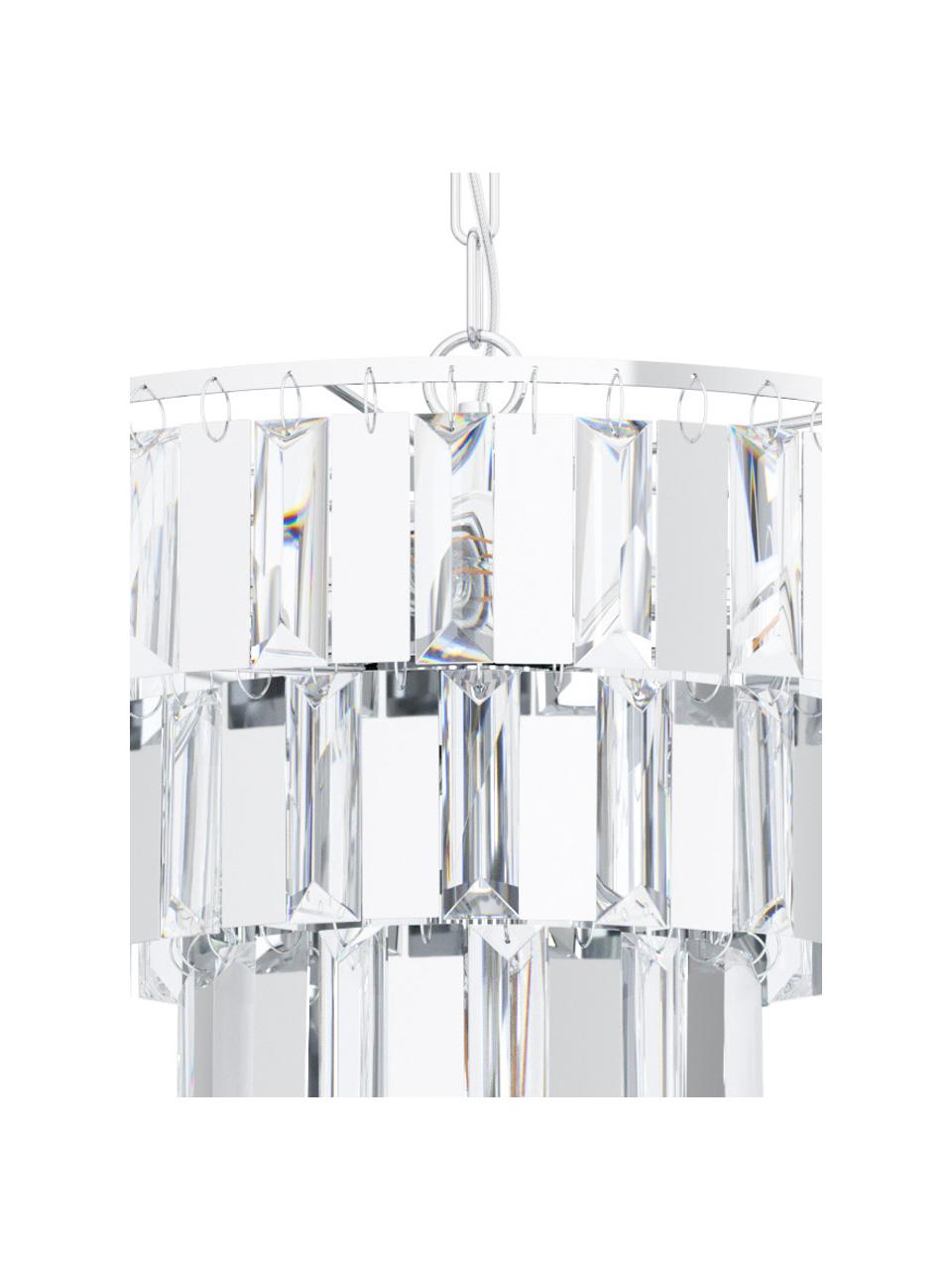 Lustre cristal Erseka, Transparent, chrome