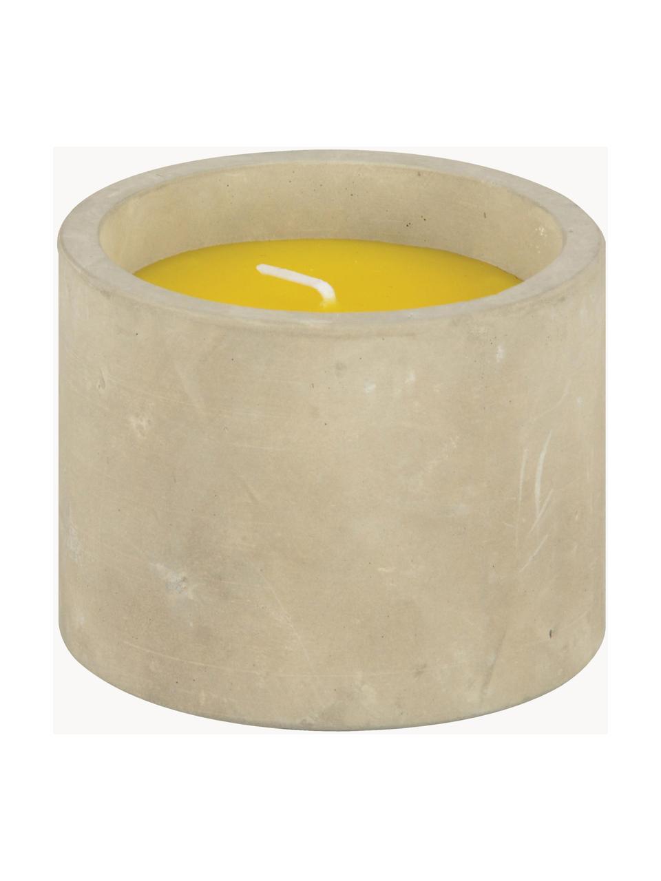 Anti-muggenkaars Alan, Houder: beton, Geel, Ø 9 x H 7 cm