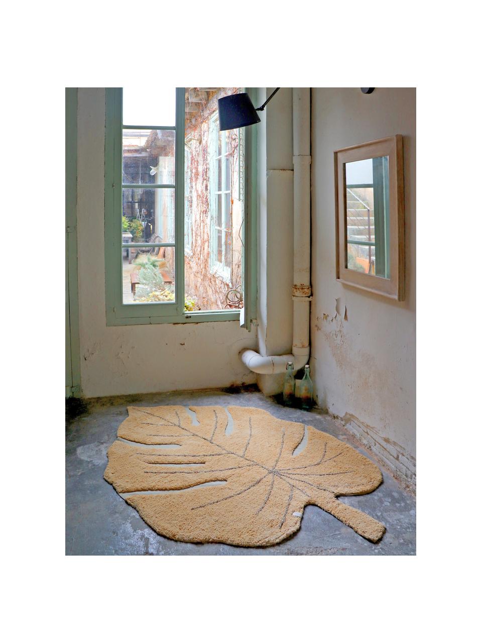 Ručně tkaný dětský koberec se strukturovaným povrchem Monstera, pratelný, Okrová, Š 120 cm, D 180 cm (velikost S)