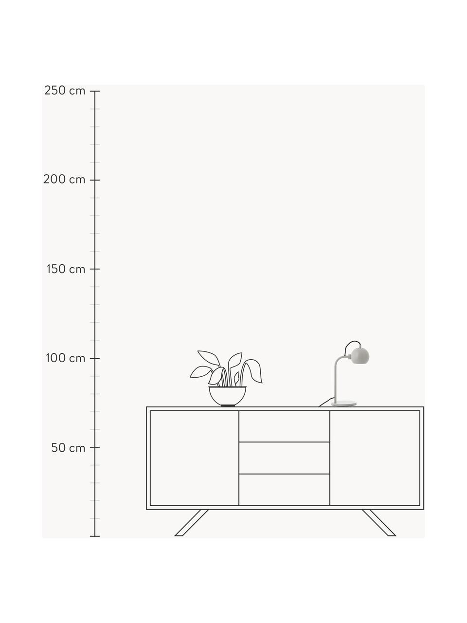 Design Tischlampe Ball, Lampenschirm: Metall, beschichtet, Hellgrau, B 24 x H 37 cm