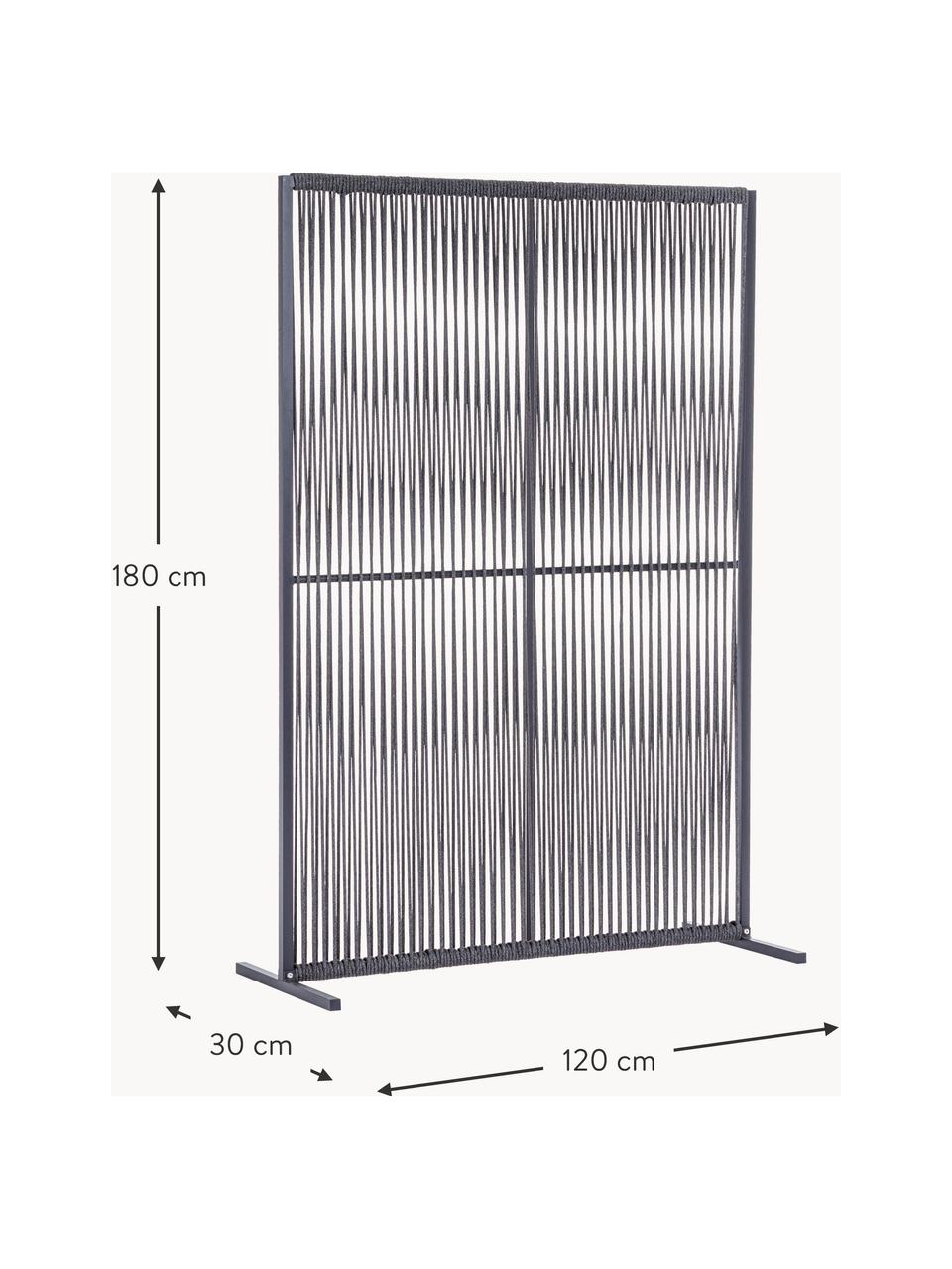 Parawan Paxson, W 180 cm, Stelaż: aluminium malowane proszk, Ciemny szary, S 120 x W 180 cm