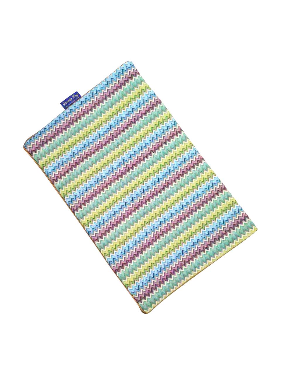 Manta para mascotas Zik Zak, tamaños diferentes, Tapizado: 45% algodón, 35% poliéste, Tonos verdes, lila, azul, An 60 x L 80 cm