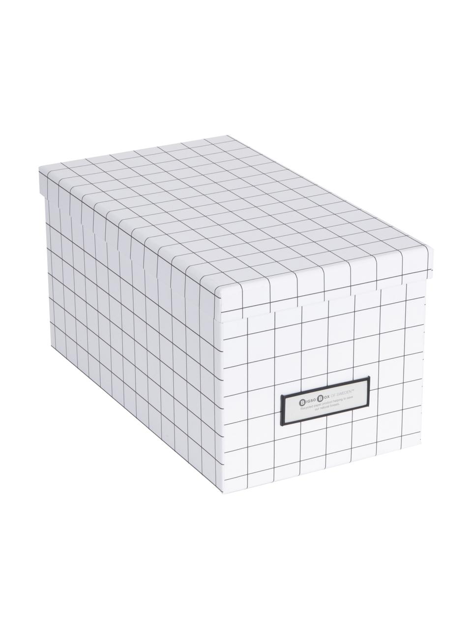 Caja Silvia, 2 uds., Caja: cartón laminado macizo (1, Blanco, negro, An 17 x Al 15 cm