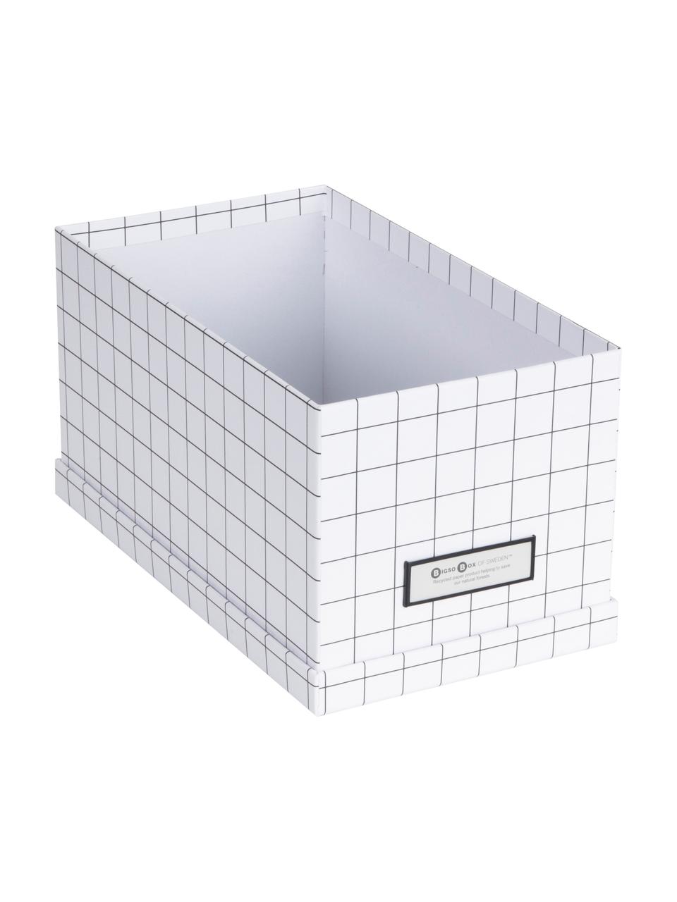 Caja Silvia, 2 uds., Caja: cartón laminado macizo (1, Blanco, negro, An 17 x Al 15 cm