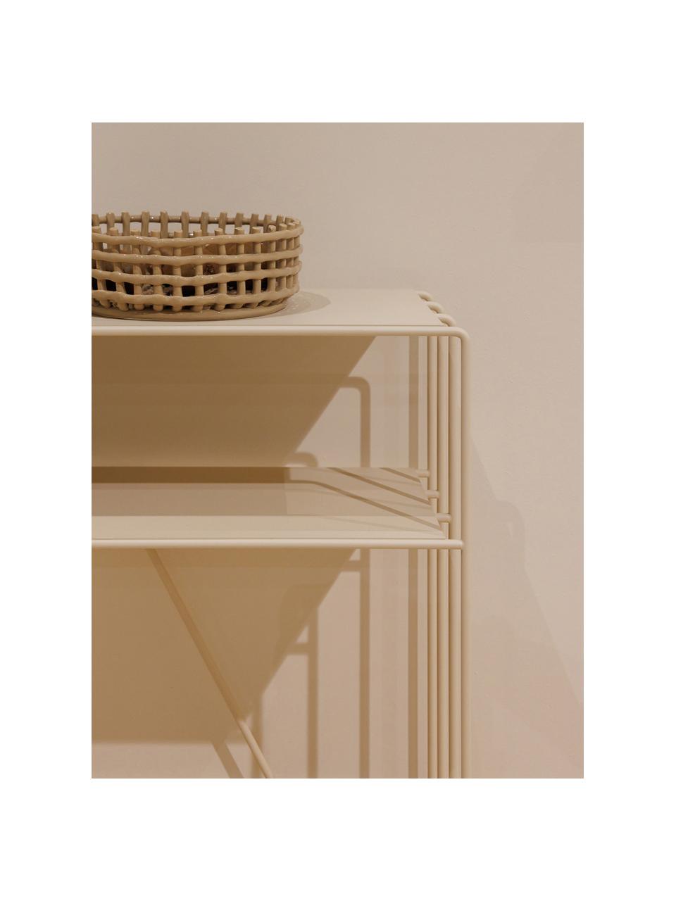 Kovový konzolový stolek Ria, Ocel s práškovým nástřikem, Béžová, Š 125 cm, V 86 cm