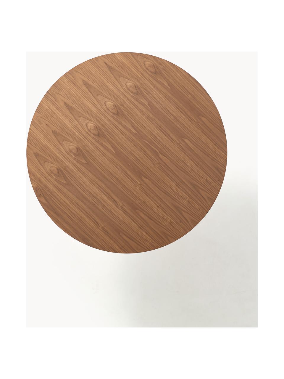 Runder Esstisch Menorca, in verschiedenen Grössen, Tischplatte: Mitteldichte Holzfaserpla, Walnussholz, Schwarz, Ø 100 cm