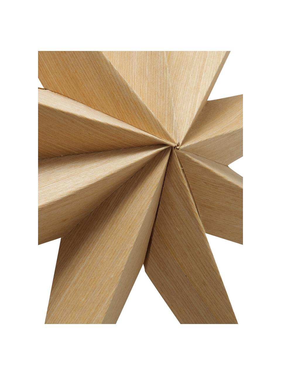 Estrella artesanal para colgar Cassie, Papel reciclado, Marrón claro, Ø 40 x F 10 cm