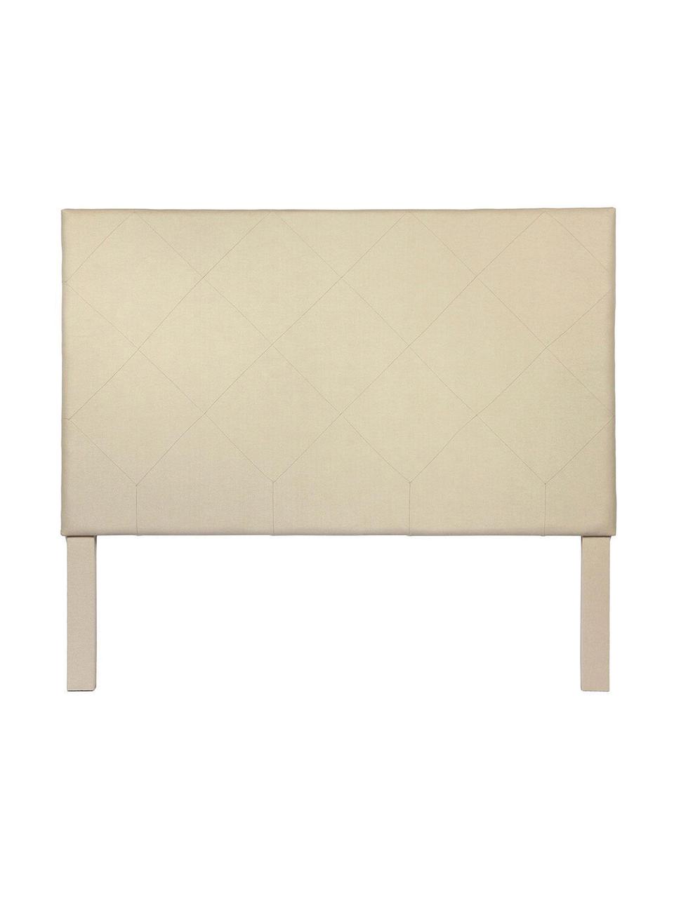 Cabecero Blanco, Estructura: tablero de fibras de dens, Tapizado: lino, Beige, An 160 x Al 140 cm